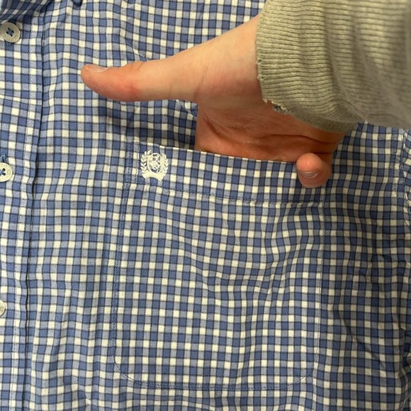 Cinch Shirt Mens XL Blue Plaid Button Up Western Cowboy Casual Long Sleeve - Picture 5 of 7